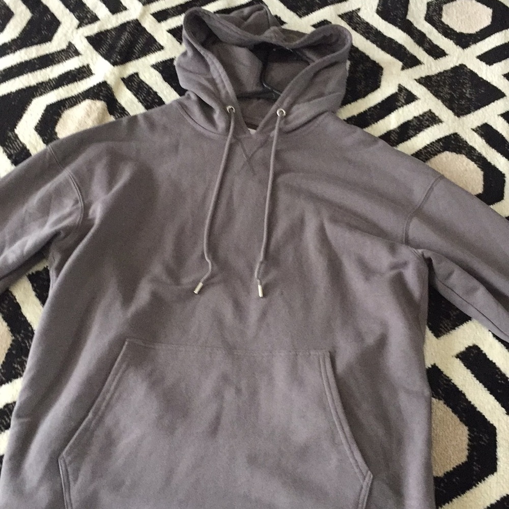 Gray hoodie with side slits